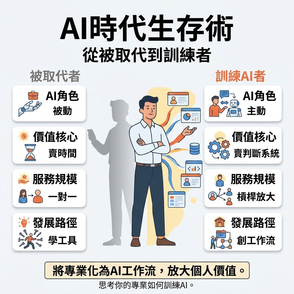 AI 時代真正的機會：從被取代到訓練 AI